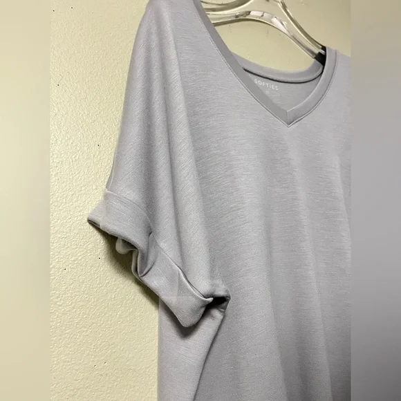 Softies PureDream V-Neck top Comfy Top Only In Gray XL - Picture 7 of 11